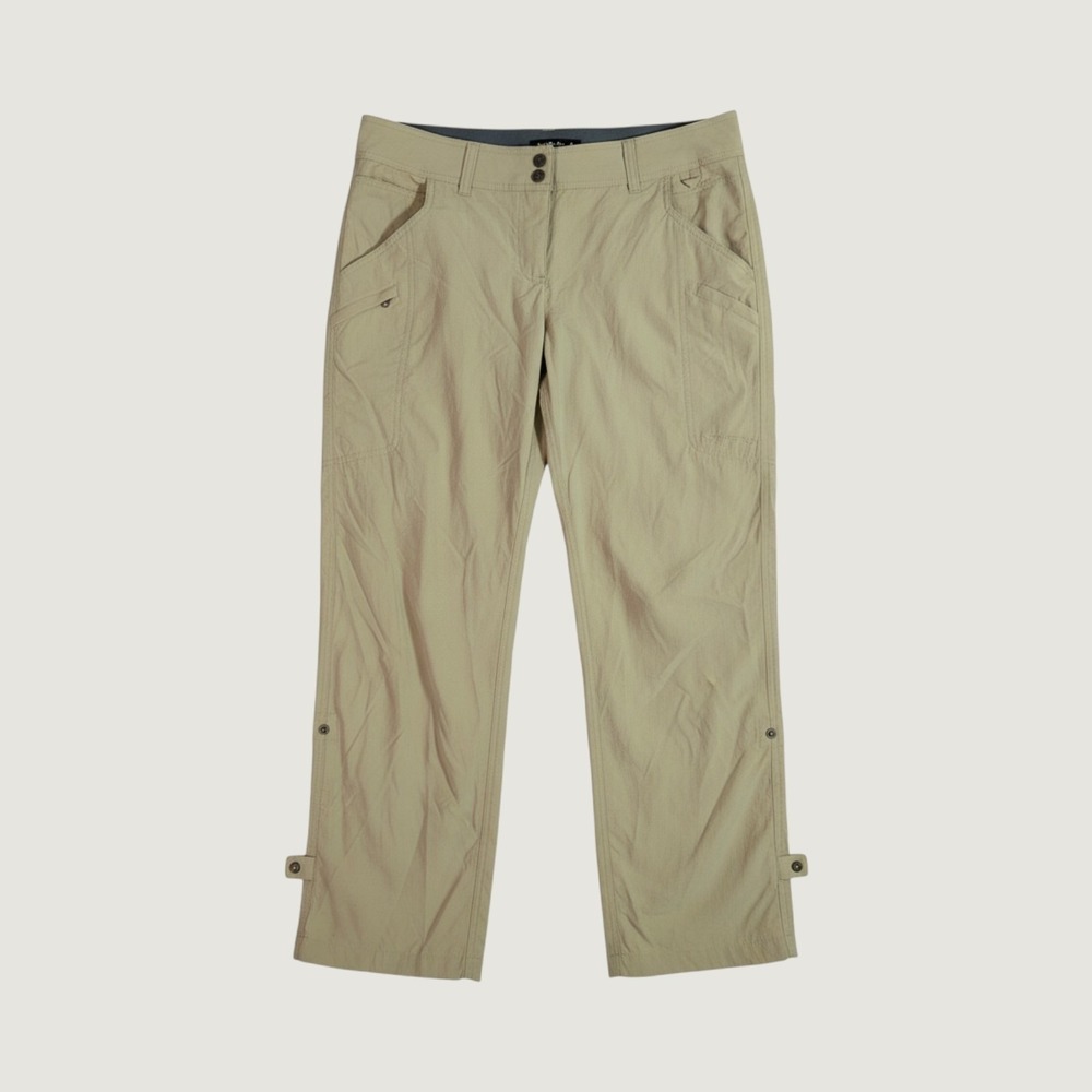 ExOfficio Hiking Pants Womens 8 Tan Roll Up Convertible Outdoor Trail ESCC-4